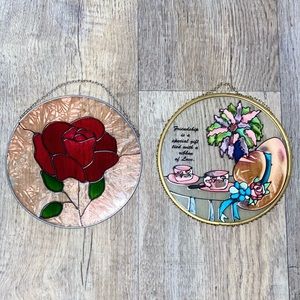 **SOLD** Antique Stain Glass Suncathers